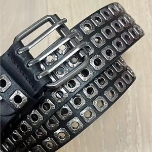 Black and Silver Men's Belt